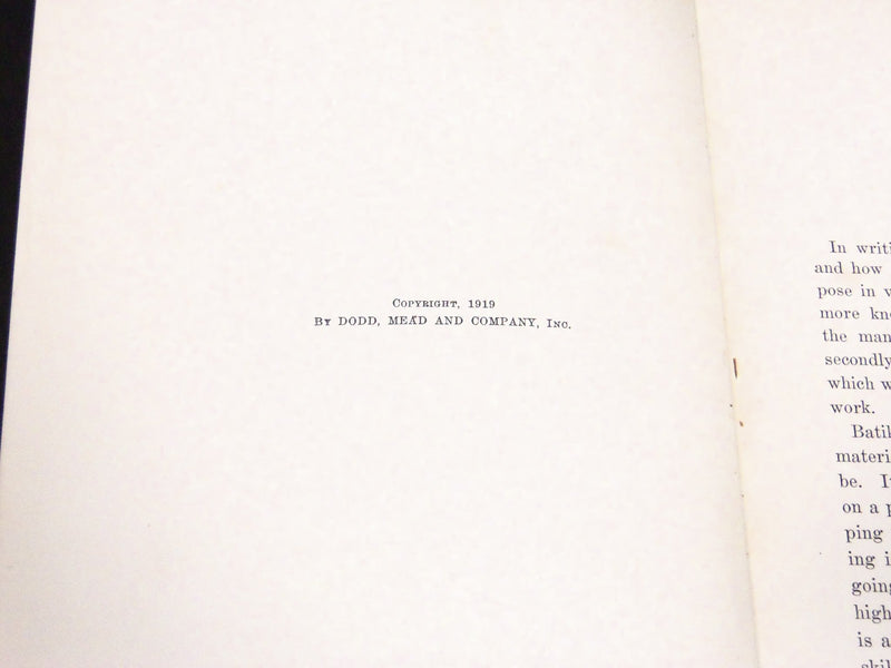 1919 BATIKS AND HOW TO MAKE THEM BOOK BY PETER MIJER NICE ILLUSTRATIONS- KD 2478