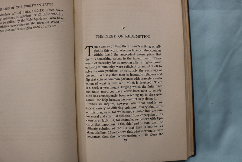1942 PILLARS OF THE CHRISTIAN FAITH HARDCOVER BOOK BY ABRAM LONG - KD 9632
