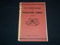 1962 HAVILAND CHINA TWO HUNDRED PATTERNS BOOK III BY ARLENE SCHLEIGER - J 9251