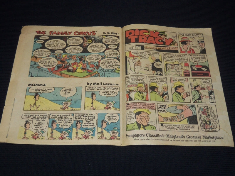 1976 JULY 4 THE BALTIMORE SUN NEWSPAPER COMIC SECTIONS LOT OF 2 - NP 8931