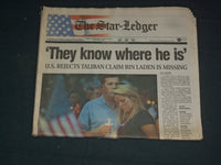 2001 SEPTEMBER 24 THE STAR-LEDGER NEWSPAPER - THEY KNOW WHERE HE IS - NP 3481