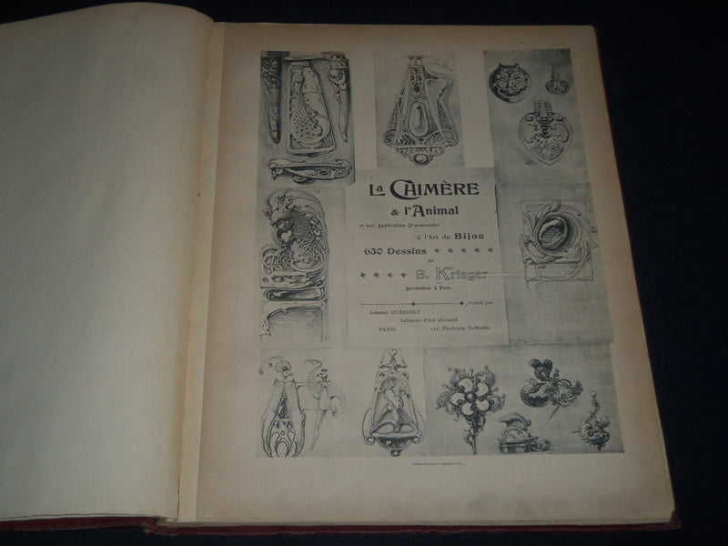 1925 LA CHEMERE & L'ANIMAL VOLUME BY B. KRIEGER - FRENCH - GREAT PLATES - Z 63