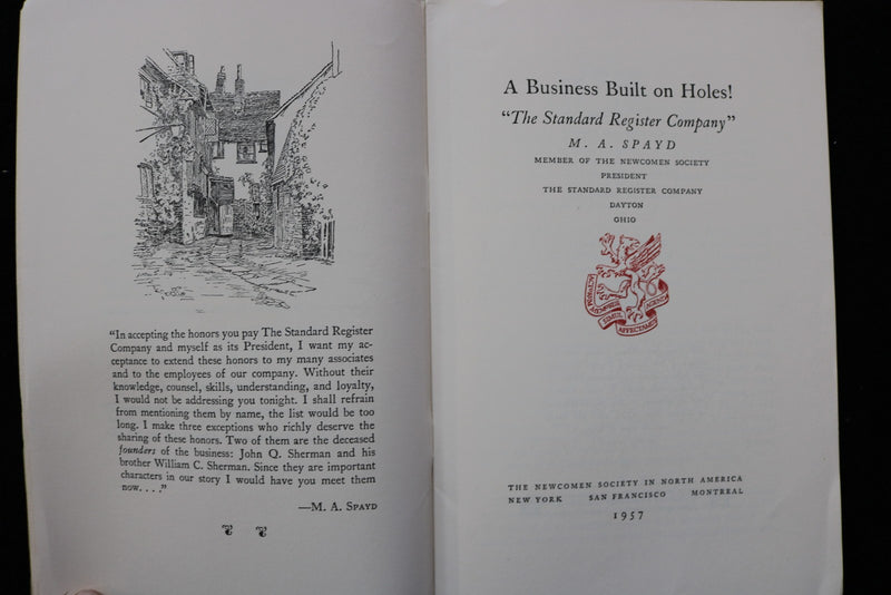 1957 A BUSINESS BUILT ON HOLES! SOFTCOVER BOOK BY M.A. SPAYD - K 3509