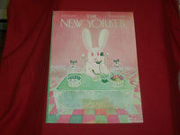 1974 APRIL 15 NEW YORKER MAGAZINE FRONT COVER ONLY - GREAT ART FOR FRAMING
