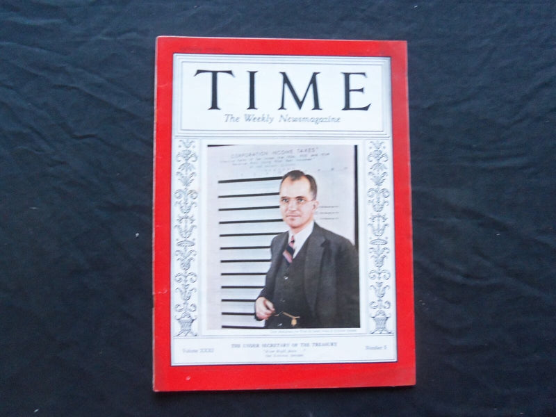 1938 JANUARY 31 TIME MAGAZINE - ROSWELL MAGILL - T 595