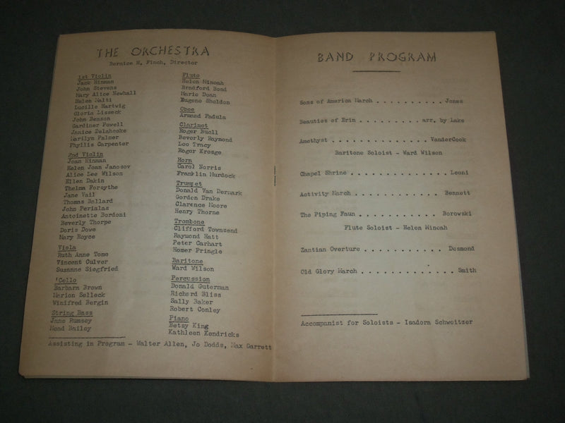1943-1951 FRANK BOYNTON JUNIOR HIGH SCHOOL PROGRAM LOT OF 4 - ITHACA NY - J 2623