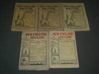 1889-1896 NEW ENGLAND MAGAZINE LOT OF 5 DIFFERENT ISSUES - WR 1180I