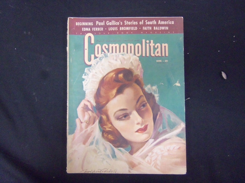 1941 JUNE COSMOPOLITAN MAGAZINE - ILLUS COVER - COCA COLA AD BACK COVER- ST 3043