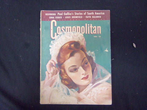1941 JUNE COSMOPOLITAN MAGAZINE - ILLUS COVER - COCA COLA AD BACK COVER- ST 3043