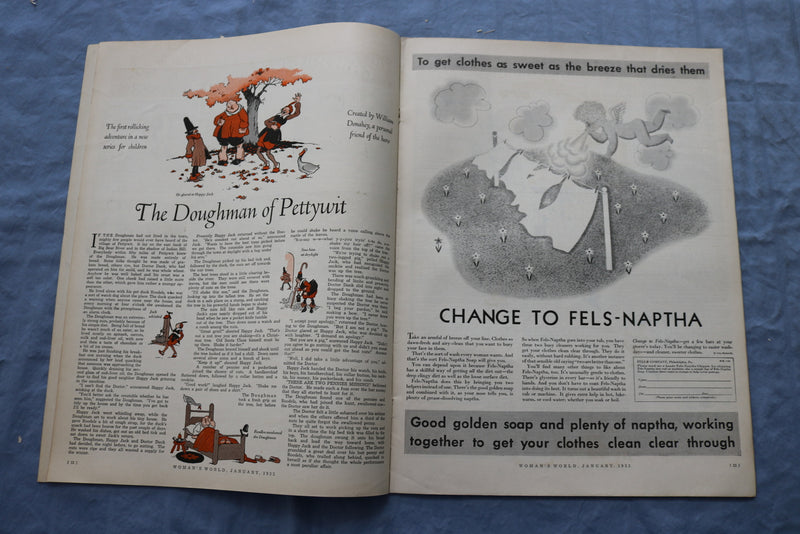 1933 JANUARY WOMAN'S WORLD MAGAZINE - THE DOUGHMAN BY WILLIAM DONAHEY - SP 4783W