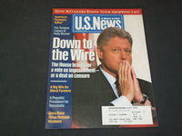 1998 DECEMBER 21 U.S. NEWS & WORLD REPORT MAGAZINE - BILL CLINTON - SP 7701