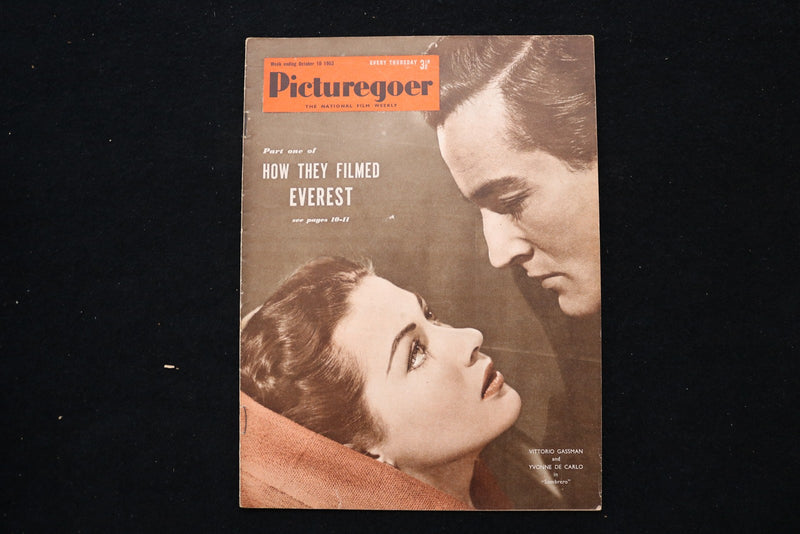 1953 OCTOBER 10 PICTUREGOER MAGAZINE - YVONNE DE CARLO COVER - E 26020