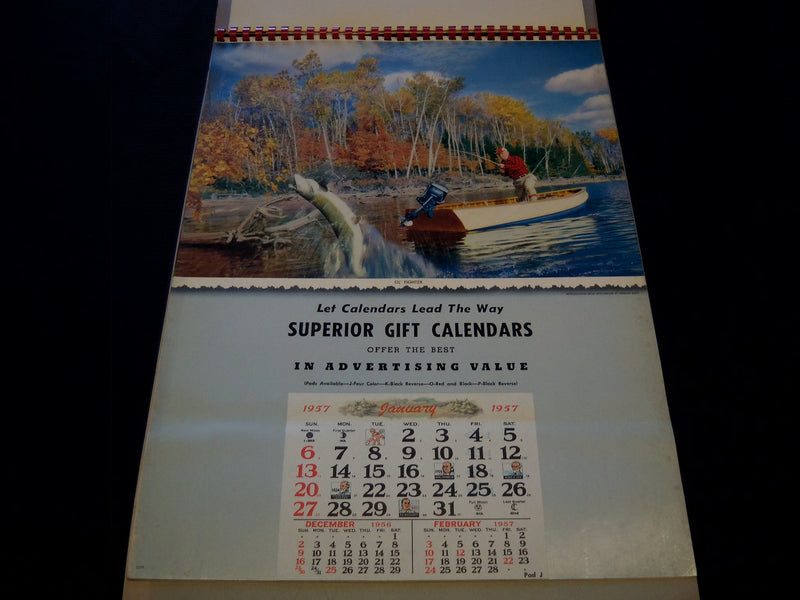 1957 SUPERIOR GIFT LINE HANGERS CALENDAR SALESMAN SAMPLE SHEETS BOOK - C 7