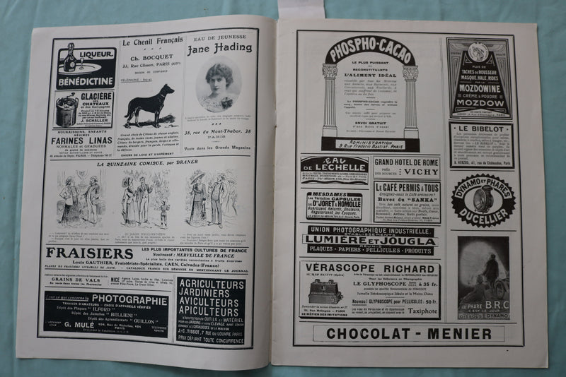 1911 LA QUINZAINE ILLUSTREE MAGAZINE - FRENCH - LOT OF 2 - K 2542