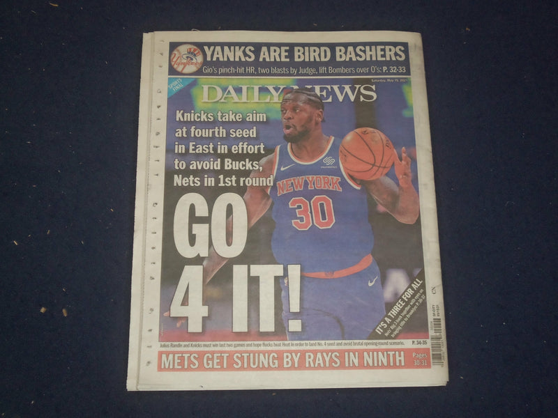 2021 MAY 15 NEW YORK DAILY NEWS NEWSPAPER - 5 NYC SUBWAY RIDERS CUT OR BEATEN