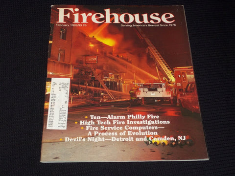 1992 FEBRUARY FIREHOUSE MAGAZINE - AMERICA'S BRAVEST FRONT COVER - E 1710
