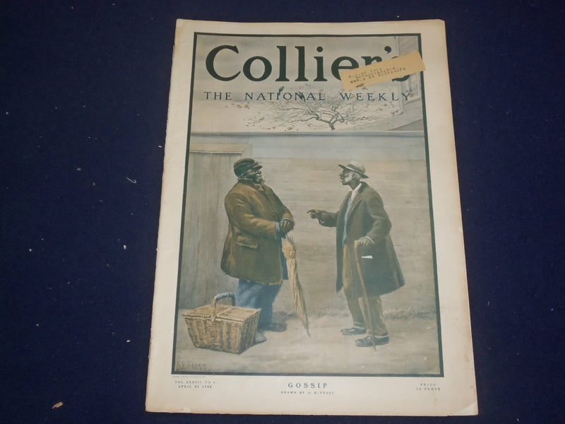 1906 APRIL 21 COLLIER'S MAGAZINE - GOSSIP, DRAW BY A. B. FROST - ST 6785