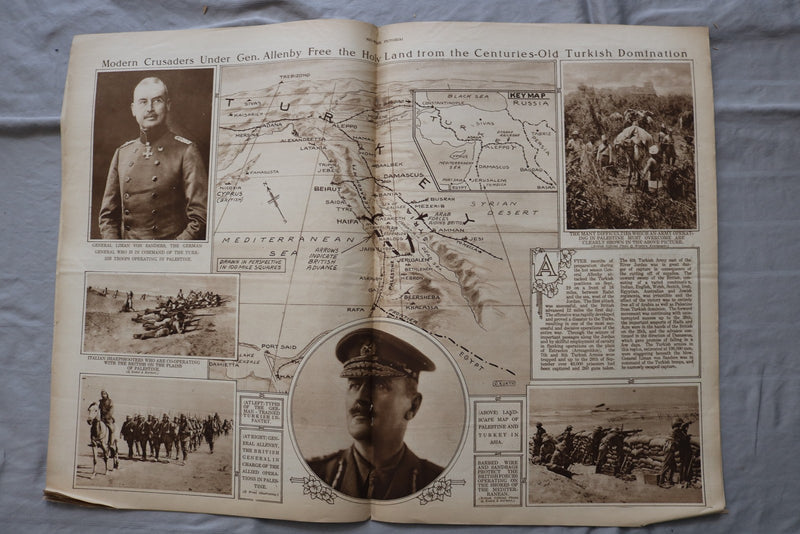 1918 OCT 3 MID-WEEK PICTORIAL MAGAZINE SECTION - THE VALLEY OF EL LEJA - NP 9239