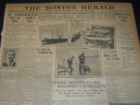 1906 NOVEMBER 26 THE BOSTON HERALD - PEARY FAVORS AERIAL VOYAGE TO POLE - BH 125