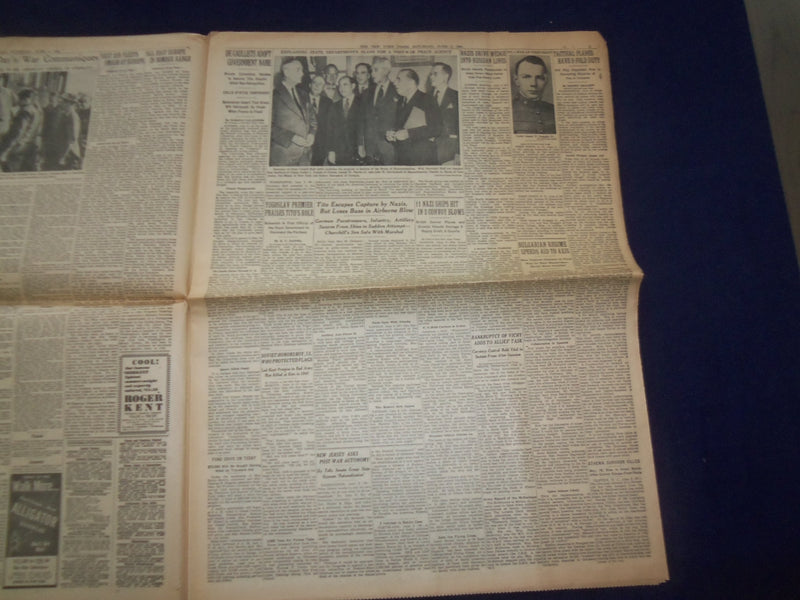 1944 JUNE 3 NEW YORK TIMES - AIR FORCE LINKS RUSSIA, WITH BASES THERE - NP 6558