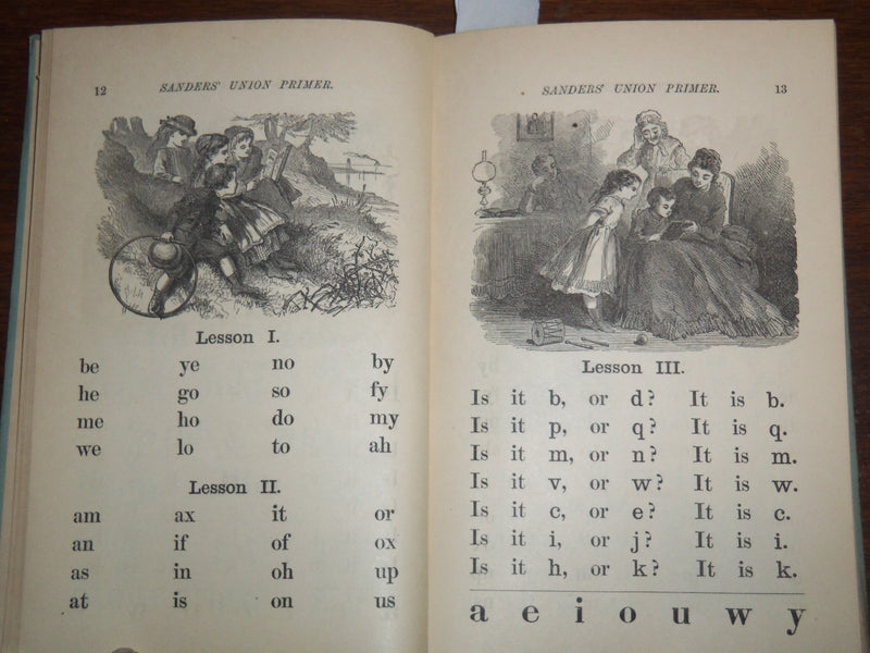 1866 THE UNION PICTORIAL PRIMER BOOK BY CHARLES SANDERS - K 1295
