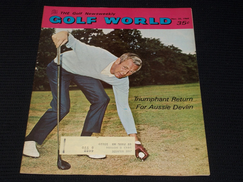 1969 NOVEMBER 25 GOLF WORLD MAGAZINE - BRUCE DEVLIN FRONT COVER - E 6534