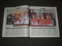 2013 MARCH 14 NEW YORK POST NEWSPAPER - FRANCIS NEW POPE - NP 2457