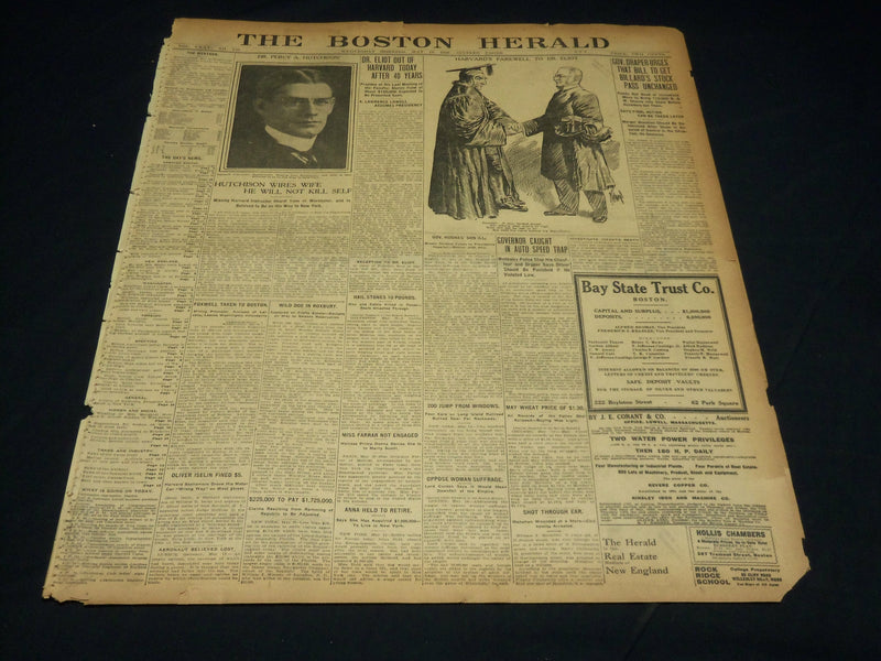 1909 MAY 19 THE BOSTON HERALD - HARVARD'S FAREWELL TO DR. ELIOT - BH 402