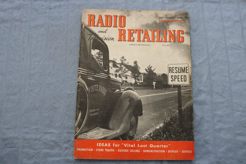 1940 SEP RADIO AND TELEVISION RETAILING MAGAZINE - LAST QUARTER COVER - ST 1766P