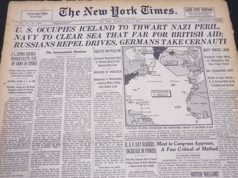 1941 JULY 8 NEW YORK TIMES - AMERICAN LEAGUE FAVORED IN ALL-STAR GAME - NT 5153