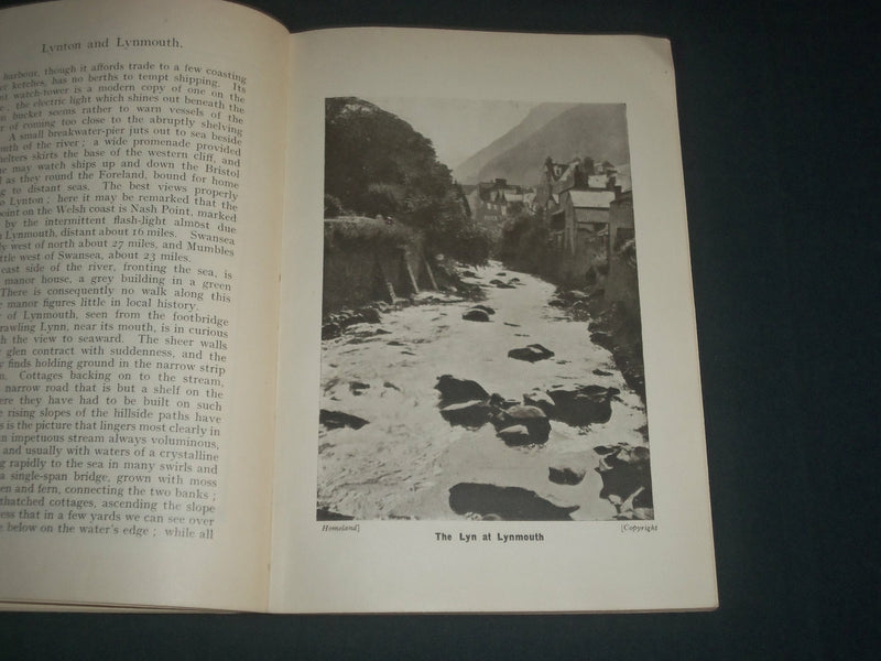 1924 LYNTON LYNMOUTH & LORNA DOONE COUNTRY OFFICIAL GUIDE 14TH EDITION - J 3953