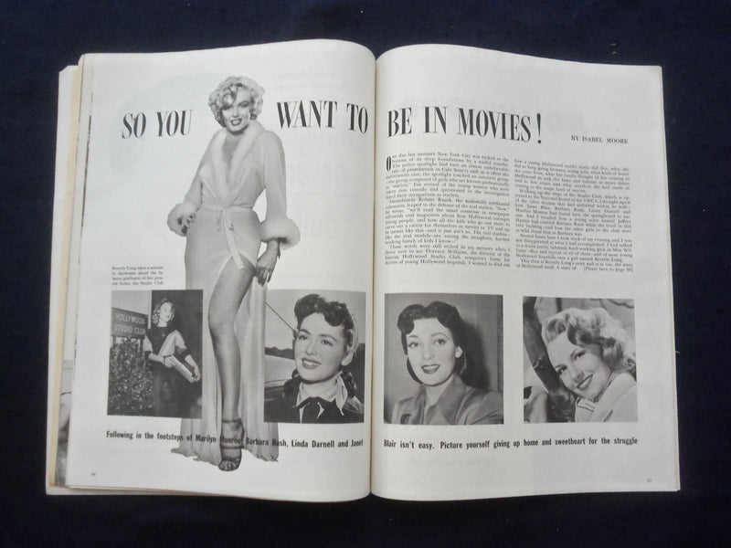 1953 FEBRUARY MOTION PICTURE AND TELEVISION MAGAZINE- ELIZABETH TAYLOR- SP 4780U