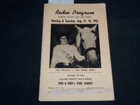 1953 AUGUST 17-18 LARIMER COUNTY RODEO PROGRAM - COLORADO - J 8595