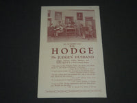 1927 WILLIAM HODGE IN THE JUDGE'S HUSBAND PROGRAM - PLYMOUTH THEATRE - J 2392