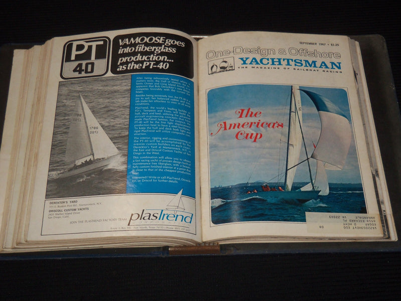 1967 ONE-DESIGN & OFFSHORE YACHTSMAN MAGAZINE BINDER - COMPLETE YEAR - KD 5403I