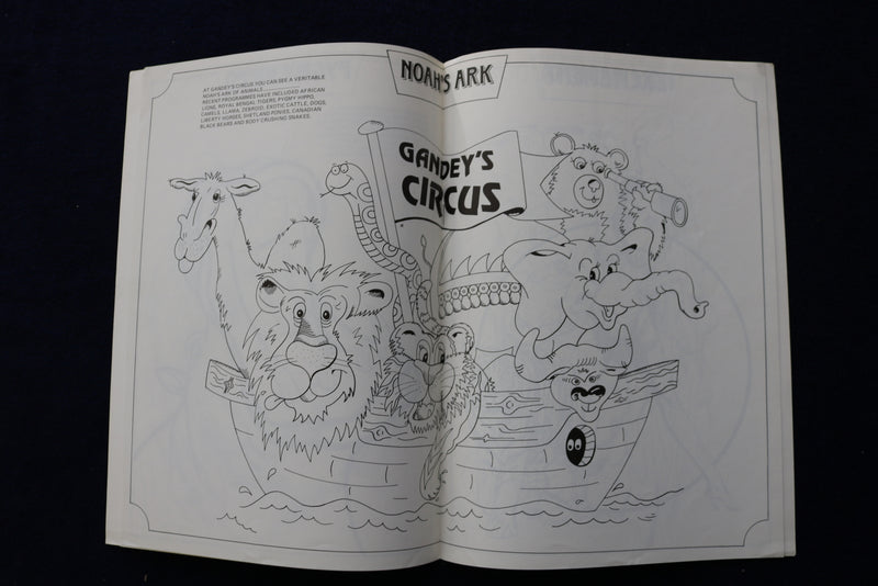 1980'S GANDEY'S CIRCUS PROGRAMS - LOT OF 7 & COLOURING BOOK - O 3525