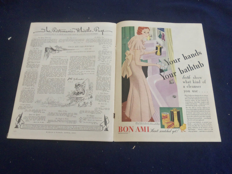 1933 APRIL WOMAN'S WORLD MAGAZINE - NICE ILLUSTRATIONS, STORIES & ADS - ST 1240O