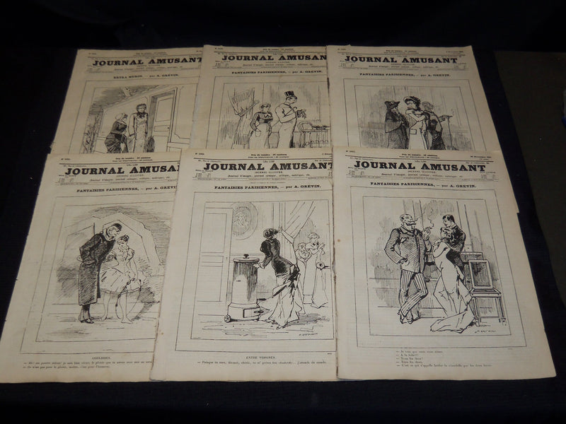1881-1884 JOURNAL AMUSANT ILLUSTRE FRENCH MAGAZINE LOT OF 30 - FASHION - O 3197K