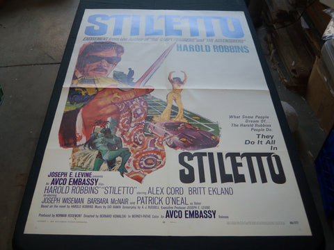 1969 STILETTO MOVIE POSTER - ALEX CORD - BRITT EKLAND - PATRICK O'NEAL - P 507