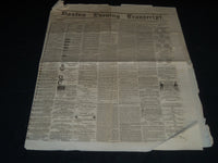 1866 MARCH 7 BOSTON EVENING TRANSCRIPT NEWSPAPER - THE TRIAL OF GEE - NP 4176