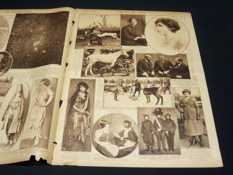 1921 JANUARY 16 NEW YORK TIMES PICTURE SECTION - BALLOONISTS AT MATTICE- NT 8925