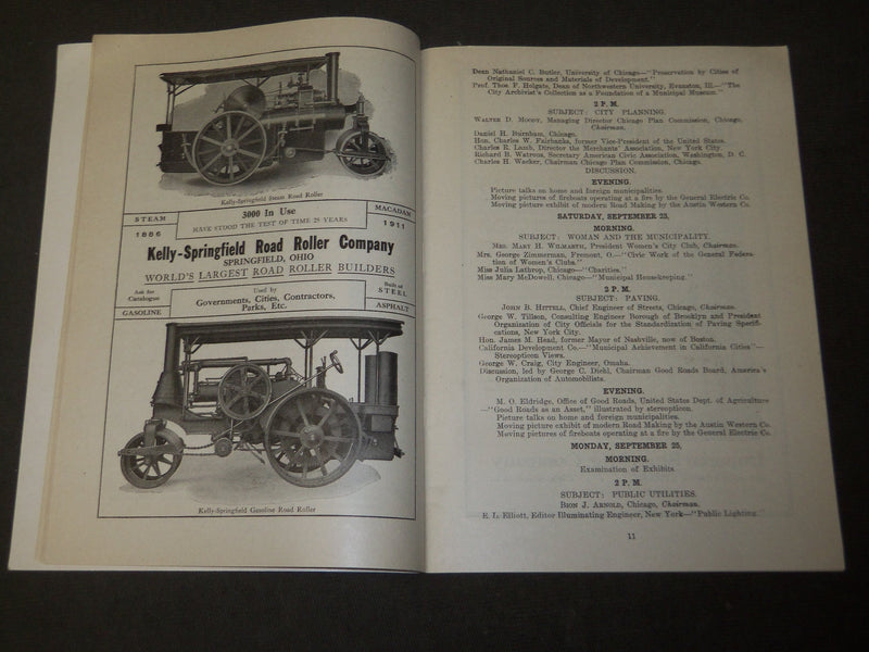 1911 INTERNATIONAL MUNICIPAL CONGRESS & EXPOSITION PROGRAM - J 3496