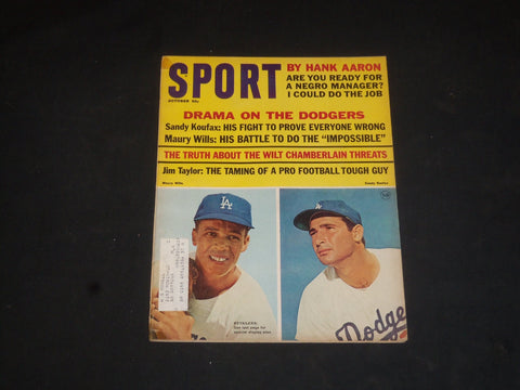 1965 OCTOBER SPORT MAGAZINE - MAURY WILLS & SANDY KOUFAX COVER - SP 8516