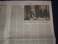 2021 JANUARY 8 THE WALL STREET JOURNAL - TRUMP FACES CALLS FOR HIS REMOVAL