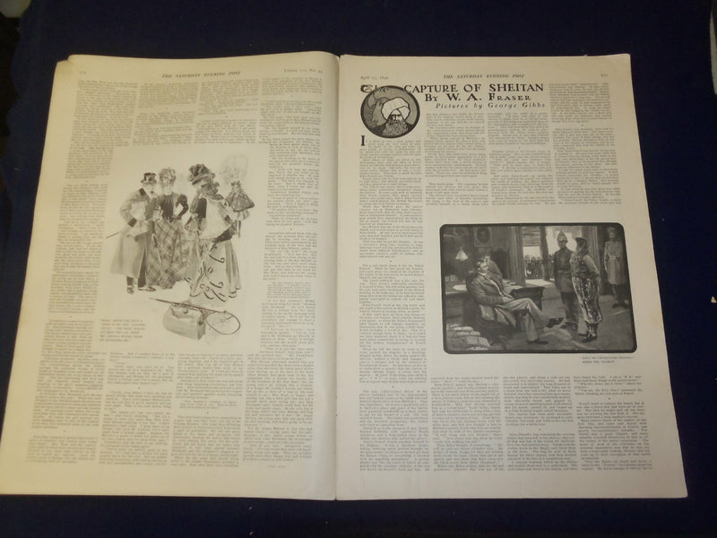 1899 APRIL 22 THE SATURDAY EVENING POST MAGAZINE - NICE ILLUSTRATIONS - B 6702