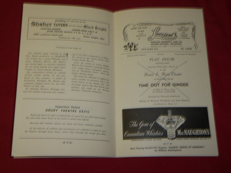 1955-1960 CLEVELAND PLAYHOUSE PROGRAM LOT OF 4 - DOM DELUISE - O 1098F