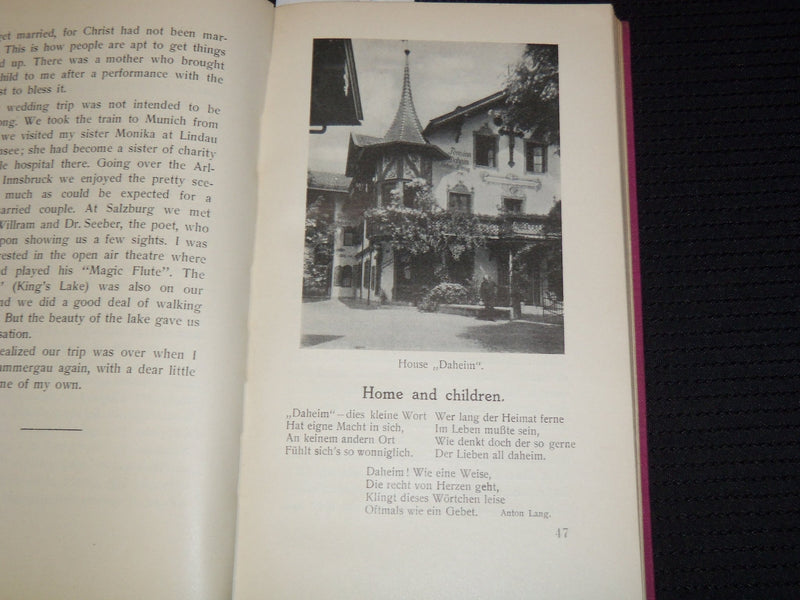 1930 REMINISCENCES HARDCOVER BOOK SIGNED BY ANTON LANG - KD 4583M