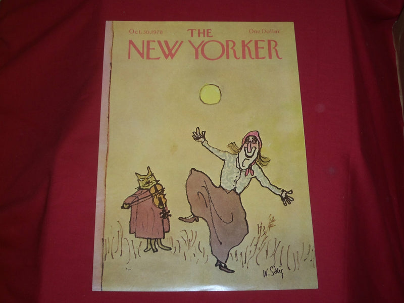 1978 OCTOBER 30 NEW YORKER MAGAZINE FRONT COVER ONLY - GREAT ART FOR FRAMING