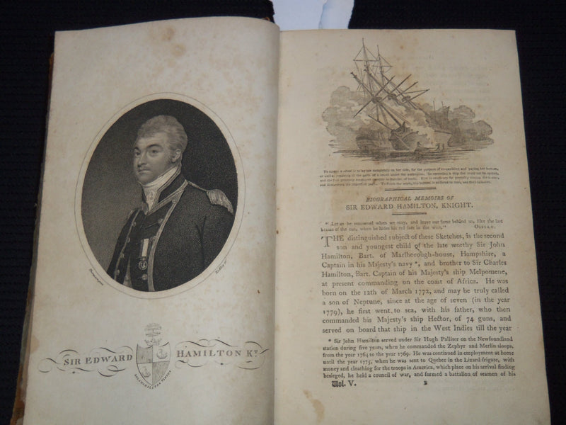 1801 JANUARY-JULY THE NAVAL CHRONICLE BOUND VOLUME NO. 5 - KD 81K