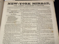 1826-1827 NEW YORK MIRROR AND LADIES GAZETTE BOUND VOLUME NO. 4 - KD 4675N